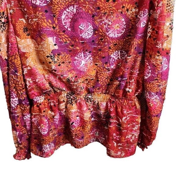 A Love Story Pomono Sunburst Puff Sleeve NWT Top Size Large - Picture 6 of 8
